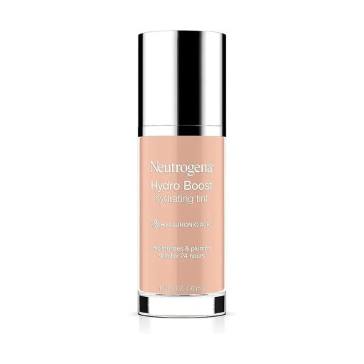 Neutrogena Hydro Boost Hydrating Tint with Hyaluronic Acid, Lightweight Water Gel Formula, Moisturizing, Oil-Free & Non-Comedogenic Liquid Foundation Makeup, 20 Natural Ivory, 1.0 fl, oz