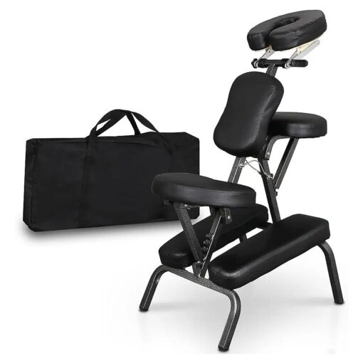 Portable Lightweight Massage Chair Leather Pad Travel Massage Tattoo Spa Chair w/Carrying Bag