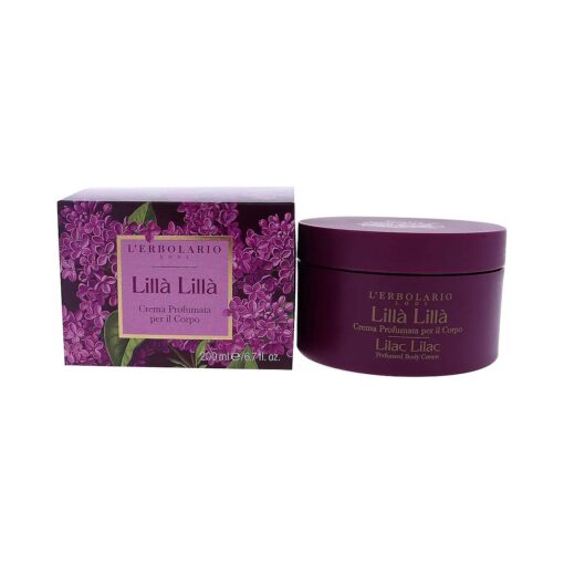 L'Erbolario Lilac Lilac Perfumed Body Cream - Moisturizer for Dry Skin - With Lilac and Hemp Protein - Firming, Hydrating, Smoothing Benefits - 6.7 oz