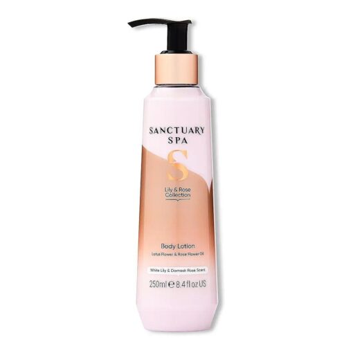 SANCTUARY Spa Lily And Rose Body Lotion, Body Moisturiser, With Lotus Flower And Vitamin C, Vegan And Cruelty Free 250ml