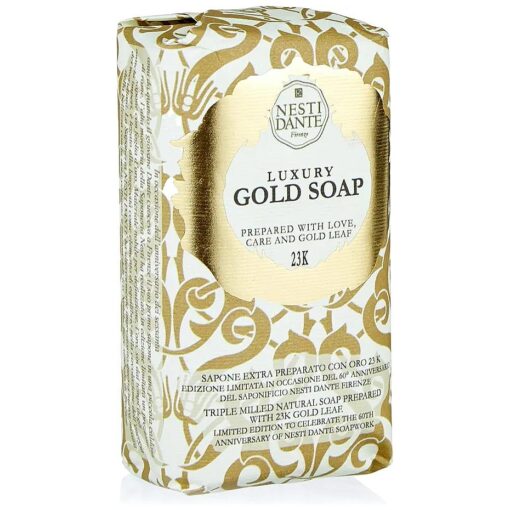 Nesti Dante Nesti dante 60 anniversary luxury gold soap with gold leaf ( limited edition ), 8.8oz, 8.8 Ounce