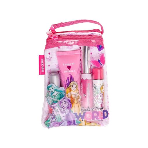 Lip Smacker Princess Glam Bag Makeup Set, Lip Balm, Lip Gloss, Nail Polish, Lotion