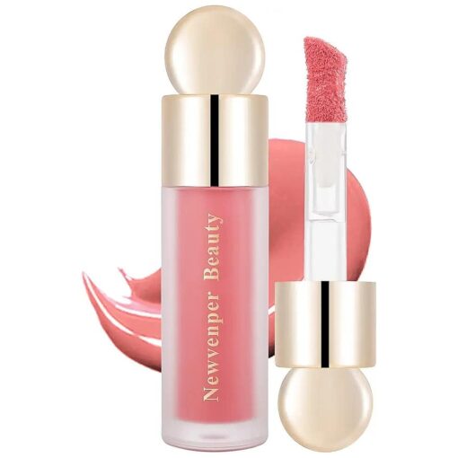 Face Blush with Face Brush Liquid Blush for Cheeks Long Lasting & Smooth Creamy Formula Lightweight Blush Smudge Proof, Natural-Looking Waterproof Liquid Blush # 02