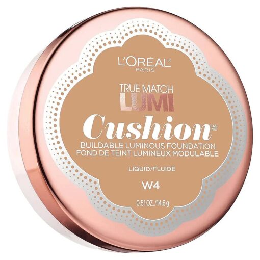 L'Oreal Paris True Match Lumi Cushion Foundation, W4 Natural Beige, 0.51 oz .