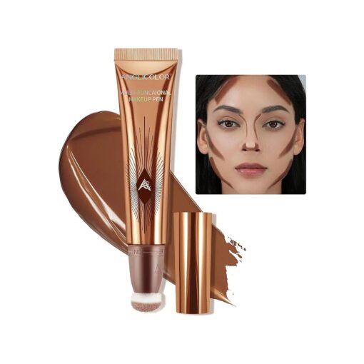 Contour Stick With Cushion Applicator, Liquid Contour Wand, Cream Contour Smooth, Bronzer Stick Lightweight Liquid Bronzer For Face ( 02 # Fair/Medium )