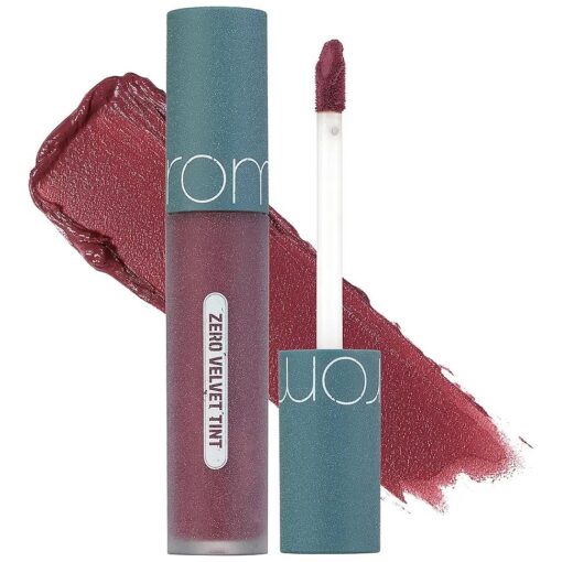 rom & nd Zero Velvet Tint 25 NERD PINK, Velvety Matte Finish, Liquid Lip Tint, Long Lasting, Creamy, Non-Drying, Smudge-Proof, Richly Pigmented, Smooth Texture