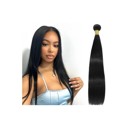 Straight Bundles Human Hair 14 Inch Single Bundle100 % Human Hair 12A Brazlian Virgin Human Hair Bundles Extensions 1 Bundles Human Hair Natural Color