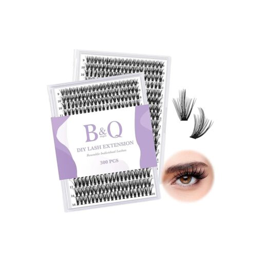 B & Q Manga Lash Clusters DIY Individual Lashes 50D-0.07D-9-16MIX 300 PCS False Eyelash Cluster Manga Lashes Cluster 30D 40D 50D D Curl Lash Clusters DIY lash Extensions at Home ( 50D-0.07D,9-16MIX )