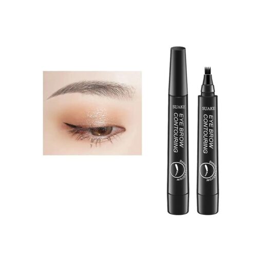 Eyebrow Pen - Upgrade Eyebrow TattooPen, Eyebrow Makeup, Long Lasting, Waterproof and Smudge-proof ( Black )