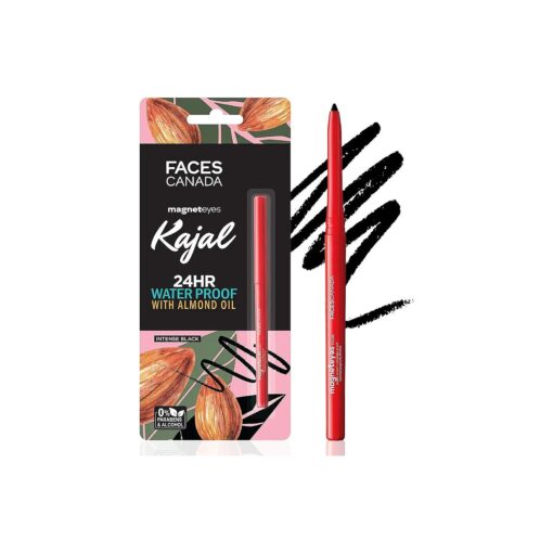 Magneteyes Kajal - Black, 0.35g | 24 Hr Long Stay | One Stroke Smooth Glide | Waterproof, Smudgeproof & Fadeproof | Deep Matte Finish | Enriched With Almond Oil & Vitamin E