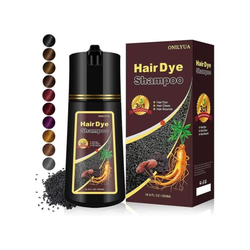 Chestnut Brown Hair Dye Shampoo 3 in 1, Hair Color Shampoo for Men & Women Hair Colors in Minutes, Long-Lasting Hair Dye Shampoo for 100 % Gray Hair Coverage Brown Hair Dye ( Chestnut brown )