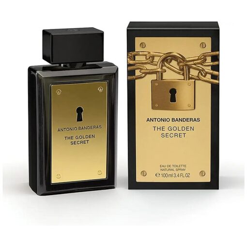 Antonio Banderas Perfumes - The Golden Secret - Eau de Toilette Spray for Men - Long Lasting - Masculine, Casual and Elegant Fragrance - Mint, Apple and Spicy Notes - Ideal for Day Wear - 3.4 Fl Oz