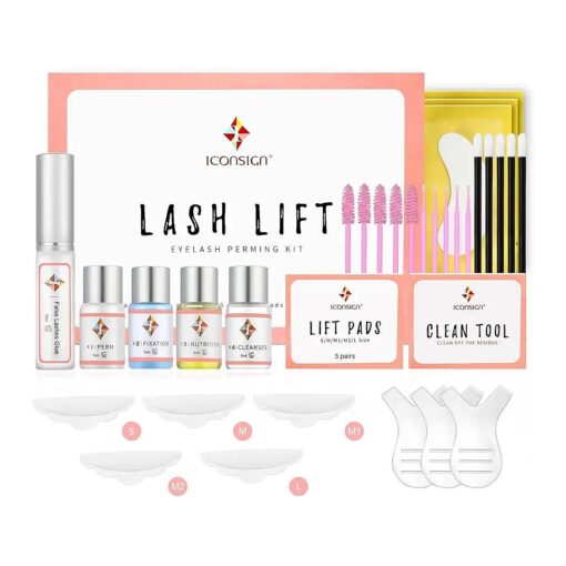 Eyelash Lifting Kit - Professional Lash Lifting Kit for Home & Salons - Long-lasting Eyelash Lifting Lash Lift Kit with Cleaner, Glue, Care - Eyelash Care