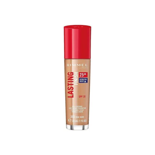 Rimmel Lasting Finish 25 Hour Foundation with Comfort Serum, SPF 20, 300 True Nude 30ml