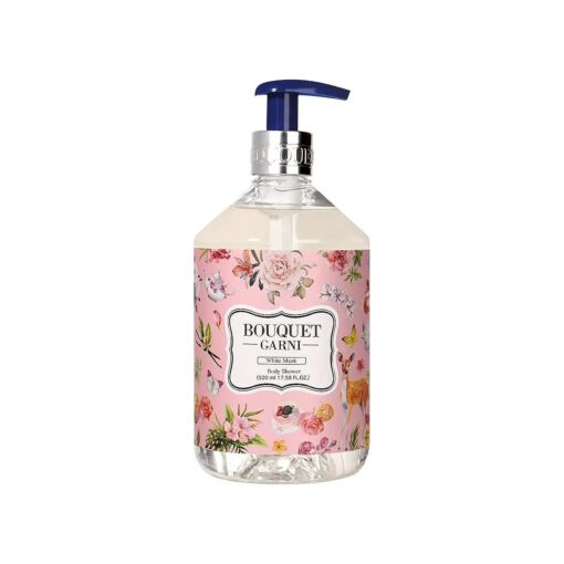 Body Shower White Musk - Unique Fragrance Decanting Engineering Method gives Long Lasting Rich Fragrance - Rosa Damascena Flower Water hydrates and gives Vigorous Vitality - 17.85 Fl Oz