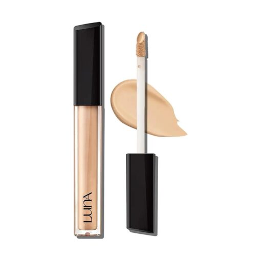 LUNA Long-Lasting Tip Concealer Cover-Fit ( # 04 Sand ) Full Coverage, for Under Eye Dark Circles, Fine Lines, Redness & Discoloration, Korean Makeup 0.26 Fl Oz