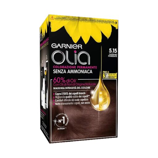 Olia permanent colouring and bleaching 5.15 Castano Fondente