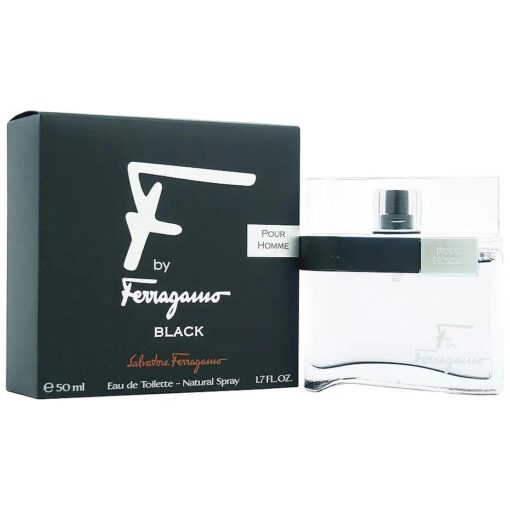 Salvatore Ferragamo F Black Eau De Toilette Spray for Men, 1.7 Fl Oz