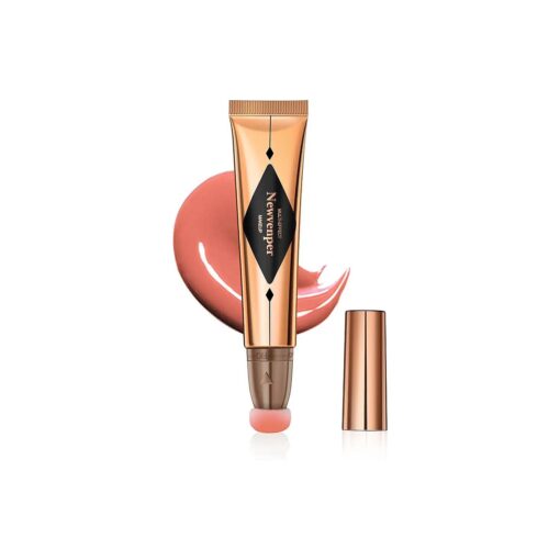 Face Blush with Cushion Applicator Liquid Blush for Cheeks Long Lasting & Smooth Creamy Formula Lightweight Blush Stick Blush Wand Crystal Pink # 03