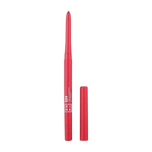 3INA The Automatic Lip Pencil 334 - High Concentration Pigments - Long-Wearing Formula - Rich Color Pay-Off - Helps To Make The Lipsticks Last Longer - Fluid Glide Tip - Cruelty Free - 0.01 Oz