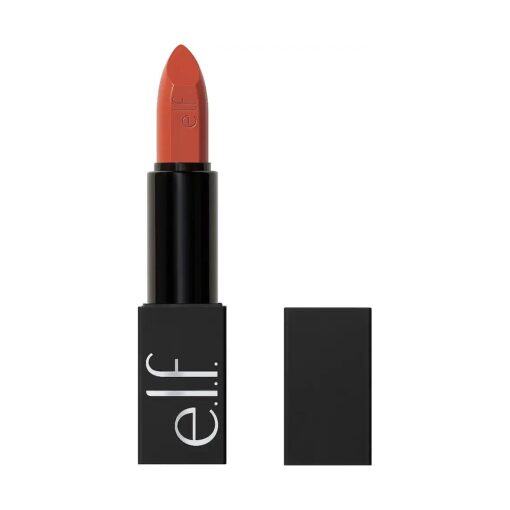 e.l.f, O Face Satin Lipstick, Richly Pigmented, Nourishing & Long-Lasting Creamy Lipstick, Infused With Jojoba, Vegan & Cruelty-Free, Vocal