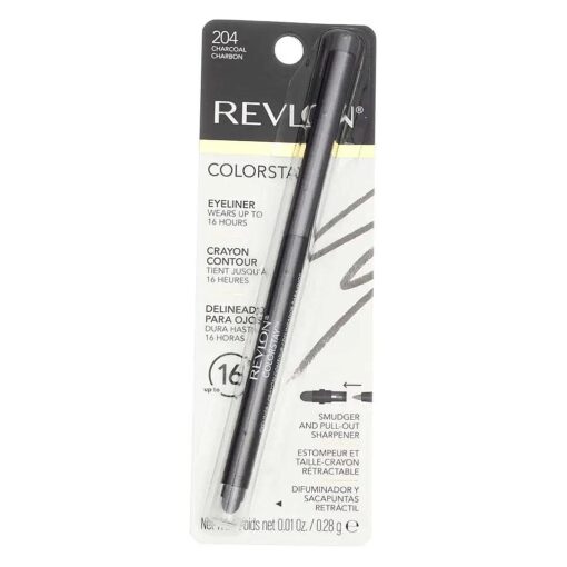 Revlon ColorStay Eyeliner Pencil, Charcoal [ 204 ], 0.01 oz ( Pack of 3 )