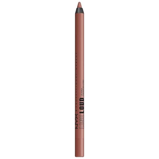 NYX PROFESSIONAL MAKEUP Line Loud Lip Liner, Longwear and Pigmented Lip Pencil with Jojoba Oil & Vitamin E - Ambition Statement ( Warm Peach Brown )