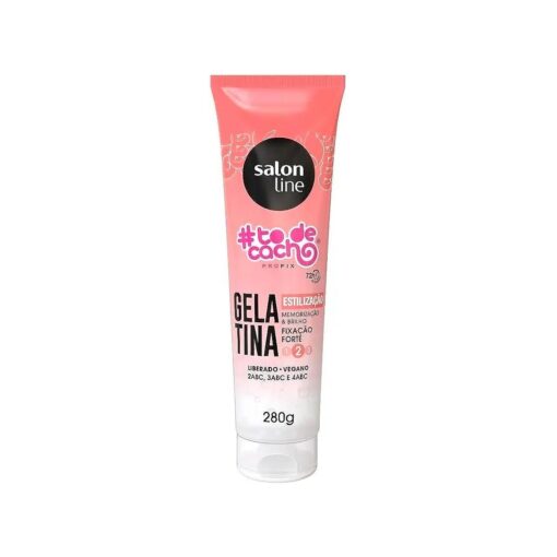 Salon Line - Linha # ToDeCacho - Gelatina Fixacao Forte Estilizacao 280 Gr - ( # ImWithCurls Collection - Strong Fixation Gelatin Net 9.87 Oz )