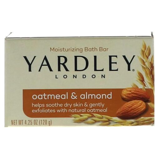 Yardley London Oatmeal and Almond Naturally Moisturizing Bath Bar, 4.0 oz, ( Pack of 24 )