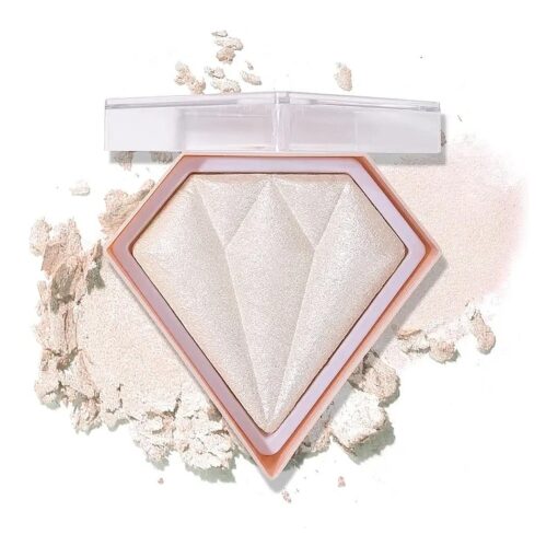 Face White Highlighter Makeup Palette Shimmer Contour Powder Waterproof Long-Lasting, Brightens Face Complexion Contour Illuminator Highlighters Blush Powder Makeup Palette - 01 Pearl White