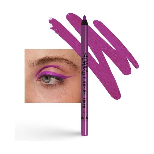 Lamel OhMy Color Gel Eyeliner Pencil - Long Lasting, Waterproof Eyeliner - Vibrant Colored Eyeliner, Highly-Pigmented - Purple eyeliner