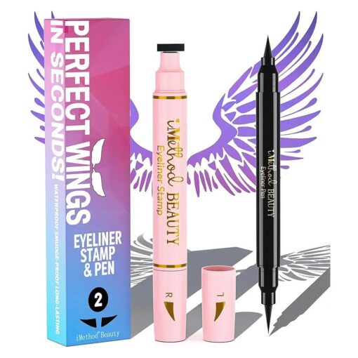 iMethod Eyeliner Stamp 2 Pens Winged Eyeliner Stamp, Perfect Wing Cat Eye Stamp, Long Lasting Liquid Eye Liner ...