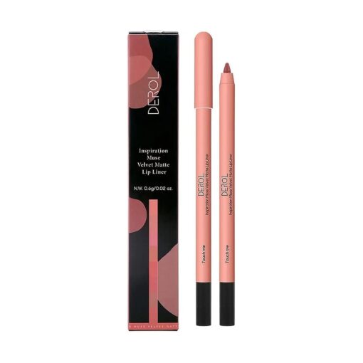 Lip Liner, Matte Lip Liner Pen, Long Lasting Smooth and Soft Creamy Color Lip Liner Crayon With Sparppens 0.02 Oz ( # 1 Touch Me )