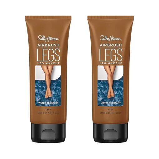 Sally Hansen Airbrush Legs, Leg Makeup Lotion, Deep 4 Oz, Pack of 2