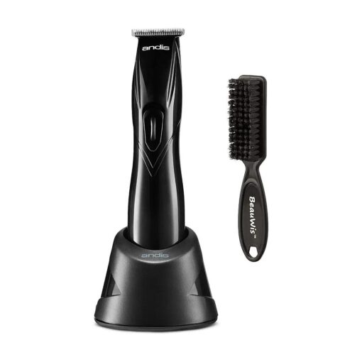 Andis Slimline Pro Li T-Blade Trimmer Black # 32475 with BeauWis Blade Brush