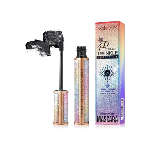 4D Silk Fiber Lash Mascara - Waterproof & Long-Lasting Natural Liquid Eyelash Mascara, Lengthening and Thick, Long Lasting, No Clumping, Lasting All Day ( 1PC-Glitter )