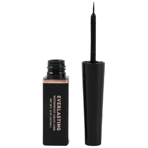 Profusion Cosmetics Everlasting Waterproof Liquid Eyeliner, Achieve Bold Statement Eyes Effortlessly With this Essential Beauty Tool, Long Lasting Black Liquid Eyeliner ( Black )