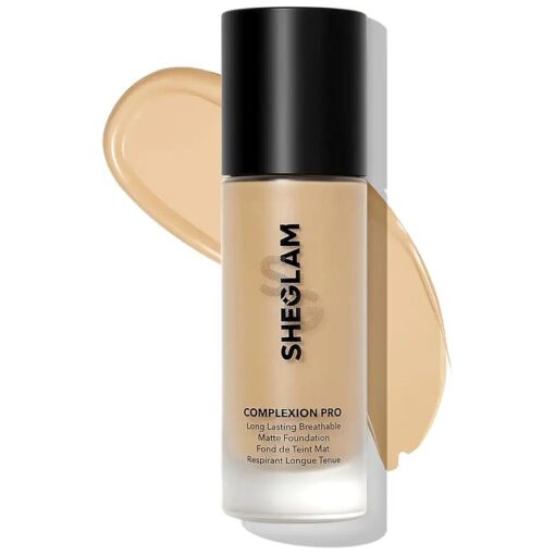 SHEGLAM Full Coverage Foundation Makeup Long Lasting Waterproof Matte Dewy Liquid Foundation - Sand