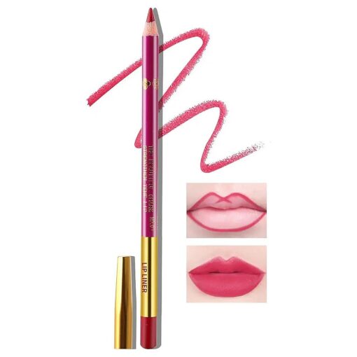 Boobeen Lip Liners Pencil Long Lasting Lip Liner Natural Lip Makeup Non-stick Nude Matte Lip Pencil Velvet Easy Color Lipstick Pencil Smooth Waterproof Red Lipliner