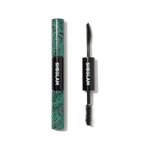 SHEGLAM 2 In 1 Black Volume and Length Waterproof Mascara Long Lasting Dual-Ended Tubing Eye Makeup