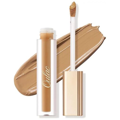 Oulac Full Coverage Concealer, containing hyaluronic acid and herbal formula, long-lasting moisturizing liquid concealer, lightweight texture, Olive concealer Vegan 3.8ml