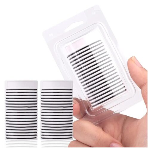 Self Adhesive Eyelashes Strips for Lashes Natural Look 36 Pcs Strong-Hold Reusable Self Adhesive Eyelashes Spare Adhesive Strip ( Black )