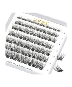 Lash Clusters Wispy 84 Pcs Natural Cluster Lashes C Curl DIY Eyelash Extensions Mix Length Individual Eyelash Clusters Super Thin Band EMEDA ( Mix 8-16mm C Curl Natural Ferry )