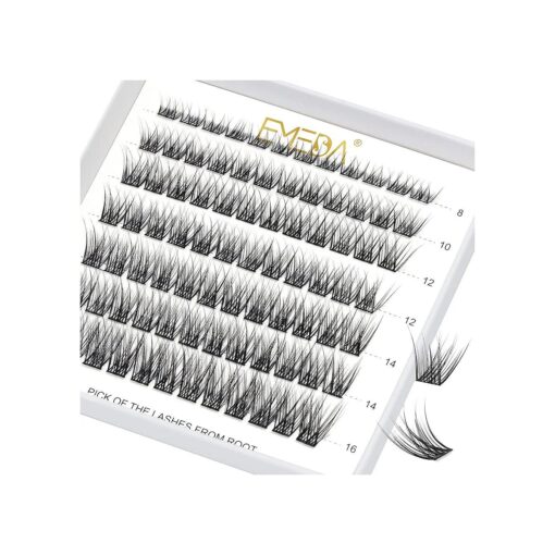 Lash Clusters Wispy 84 Pcs Natural Cluster Lashes C Curl DIY Eyelash Extensions Mix Length Individual Eyelash Clusters Super Thin Band EMEDA ( Mix 8-16mm C Curl Natural Ferry )