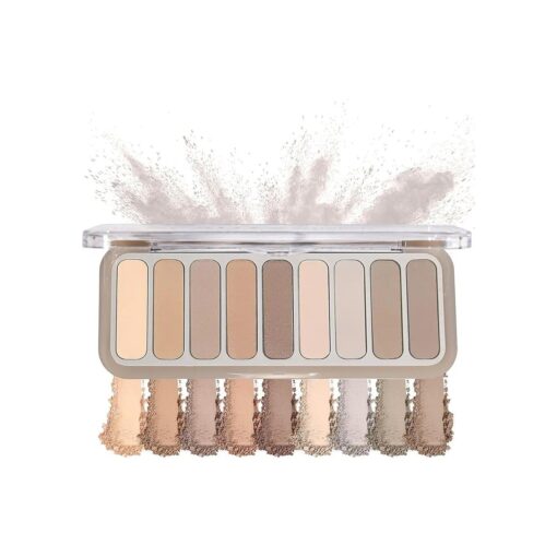 9 Colors Matte Naked Eyeshadow Palette Neutral Nude Smoky Eye Shadow Pallet Gray Taupe Brown High Pigmented Ultra-Blendable Waterproof Long Lasting Makeup Palettes Suitable for Older Women