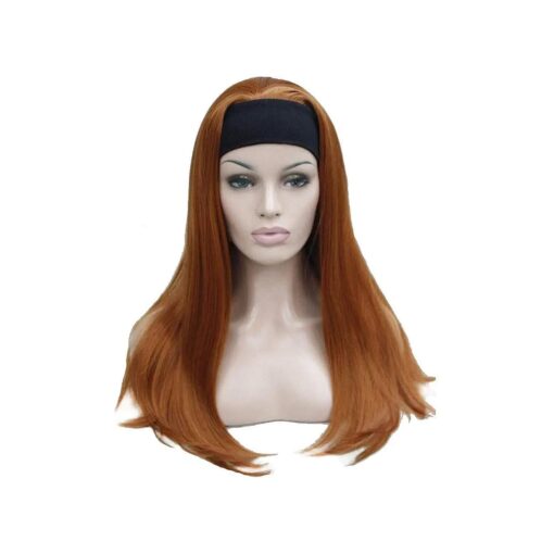 Aimole Long Straight 3/4 Women 's Wigs Hair Piece Synthetic Hair with Black Headband ( 130A )