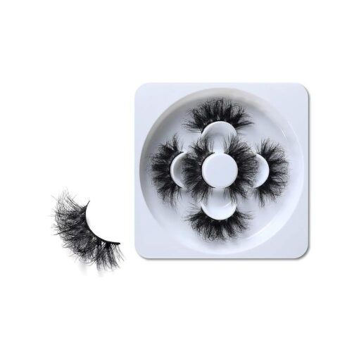 HICOCU 25mm Lashes Mink 3 Pairs False Eyelashes Dramatic Look lashes 25mm Set Pack 3D Lashes Long Volume Mink Eyelashes ( WYS-SHD-3 )