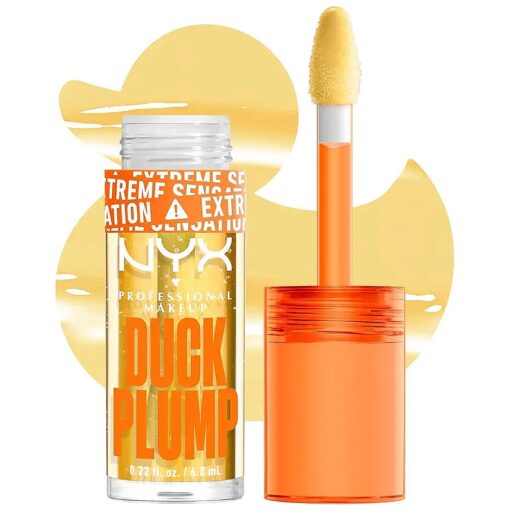 NYX PROFESSIONAL MAKEUP Duck Plump High Pigment Plumping Lip Gloss with Spicy Ginger, Vegan Lip Makeup - Clearly Spicy ( Clear )