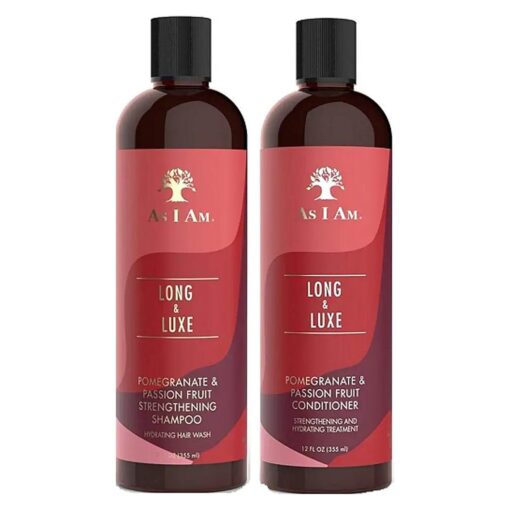 As I Am Long & Luxe Strengthening Shampoo + Conditioner 12oz Duo