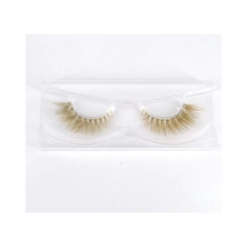 Brown Eyelashes Natural Mink False Lashes Light Brown Blonde 3 Pairs Makeup Haloween Party ( Brown2 )